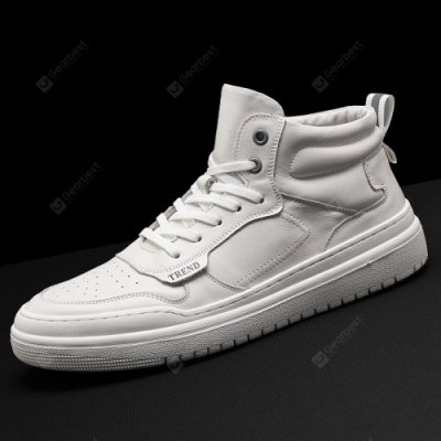 High-top Flat White Shoes Men's Fashion Casual Sports Shoes Sneakers