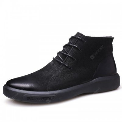 Men's Large Size High-top Boots British Leather Shoes