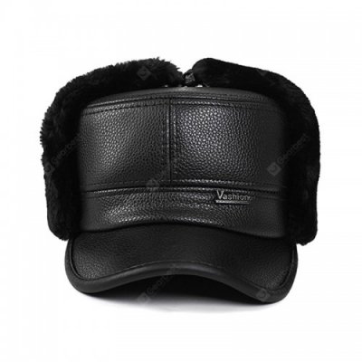 Male Plus Velvet Warm Bomber Hat Fashion Furry Cap Ear Protection