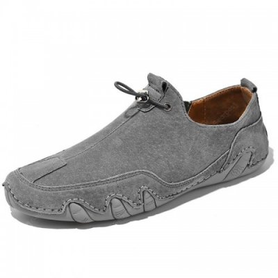 Men's Soft Bottom Leather Breathable Bean Shoes